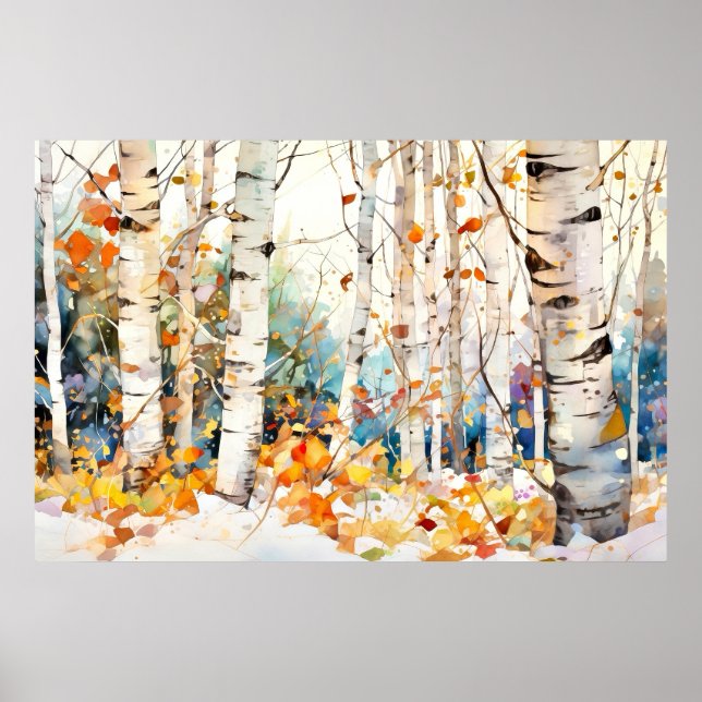 Birch Trees Nature Wall Art (Front)