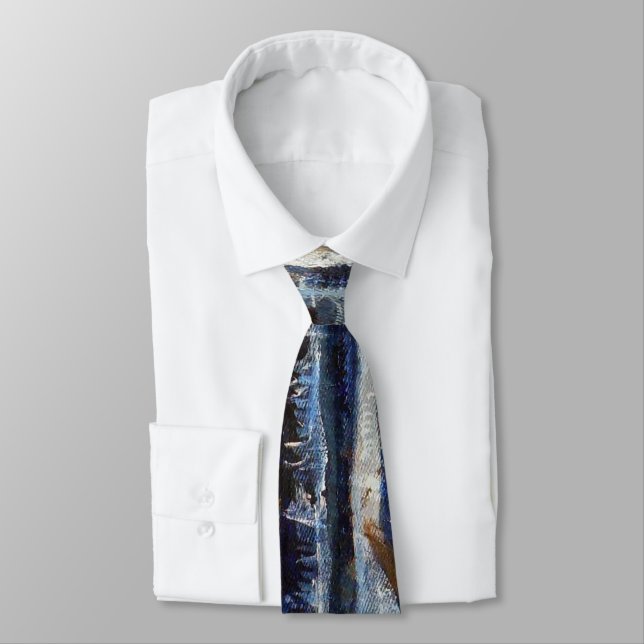 Birch Trees Pattern Neck Tie (Tied)