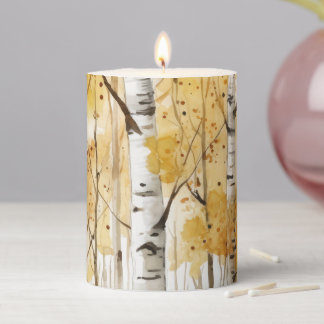 Birch Trees PIllar Candle