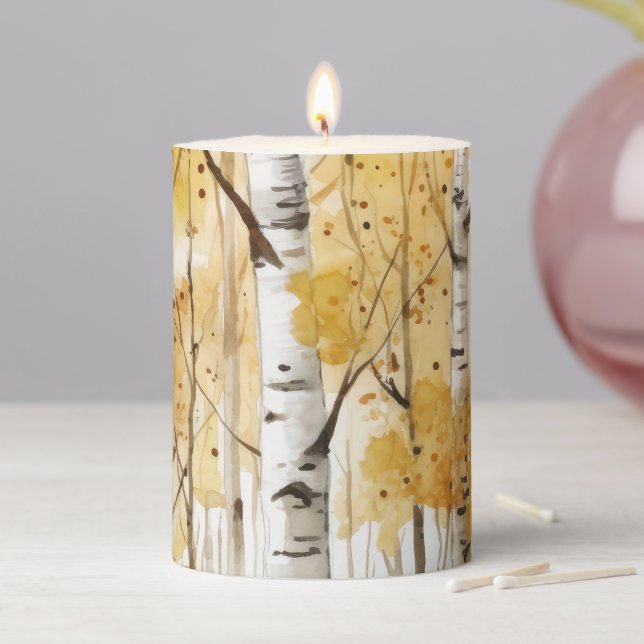 Birch Trees PIllar Candle (In Situ)