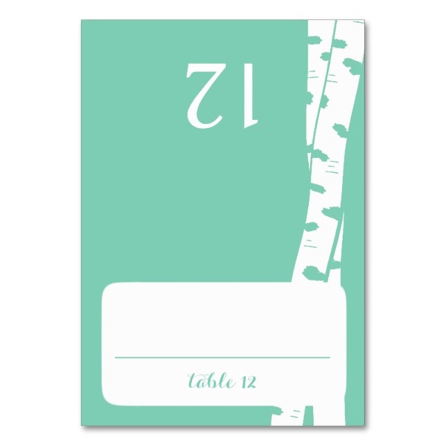 Birch Trees Seating Card (Front)