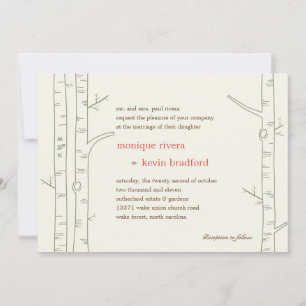 Birch Trees Wedding Invitation - Custom