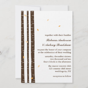 Birch Trees Wedding Invitations