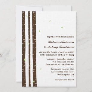 Birch Trees Wedding Invitations