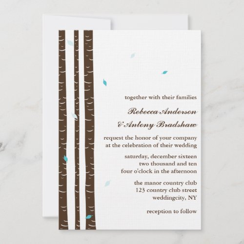 Birch Trees Wedding Invitations