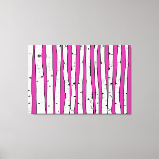 Birch Trees You Choose Background Color Canvas Print