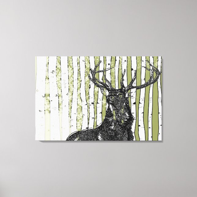 Birch Trees You Choose Background Color Canvas Print (Front)