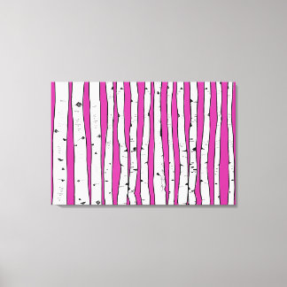 Birch Trees You Choose Background Color Canvas Print