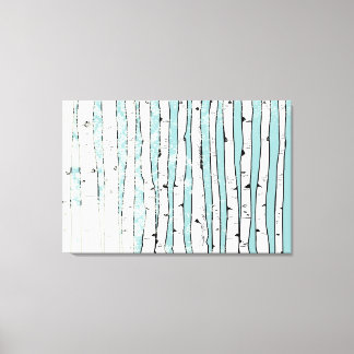 Birch Trees You Choose Background Color Canvas Print