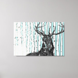 Birch Trees You Choose Background Color Canvas Print