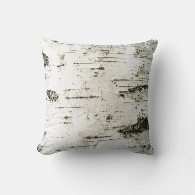 Birch trunk throw pillow (Front)