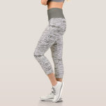 Birch White and Gray Pattern Capri Leggings<br><div class="desc">These textured leggings feature a birch pattern of white and gray. Wear to yoga,  the gym or lounging around the house. Designed by artist Susan Coffey.</div>