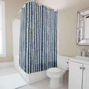 Birch Winter Wonderland Pattern Shower Curtain