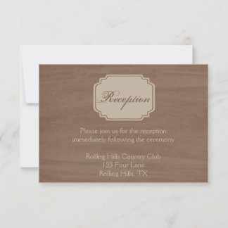 Birch Wood Beauty Fall Wedding Reception Invitation