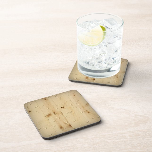 Birch Wood Cork Coaster (Right Side)