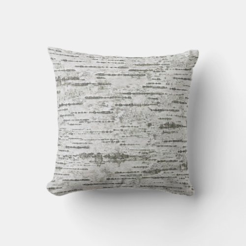 Birch Wood Rustic Pattern Outdoor Pillow