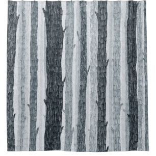 Birch wood trees, seamless background pattern. shower curtain