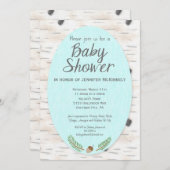 Birch Woodland Hand Drawn Baby Shower Invitation (Front/Back)