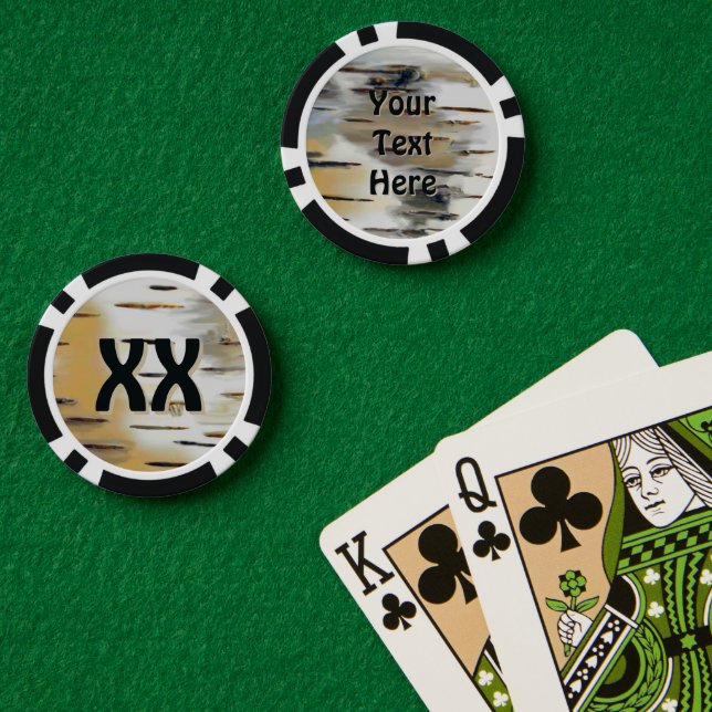 Birchbark Poker Chips (Poker Table (Double))