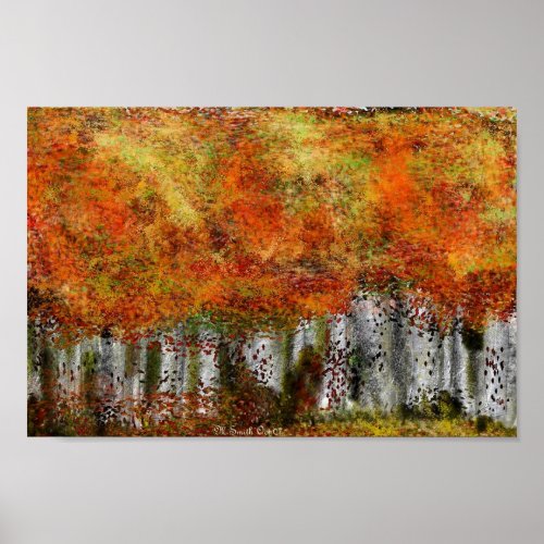 BIRCHES ALL IN A ROW POSTER