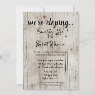 Birchwood Elopement Annoucement Invitation