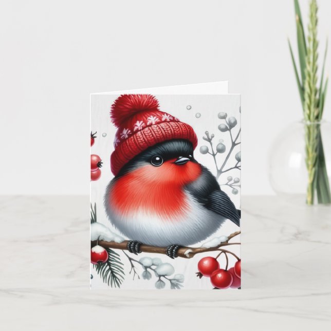 bird 2 Folded Holiday Card (Front)