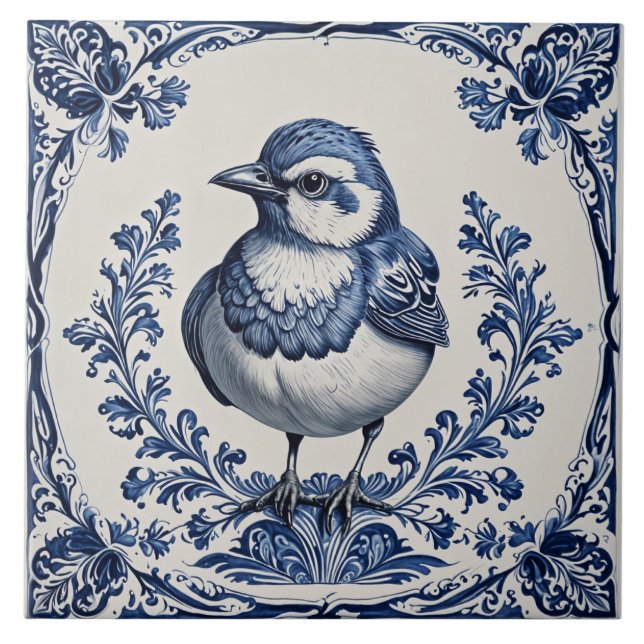 Bird 4 ceramic tile (Front)