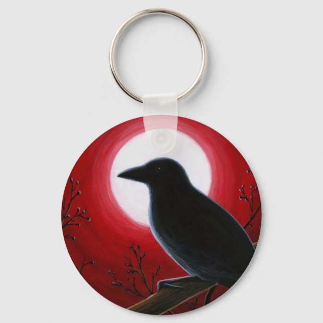 Bird 62 Crow Raven Keychain (Front)