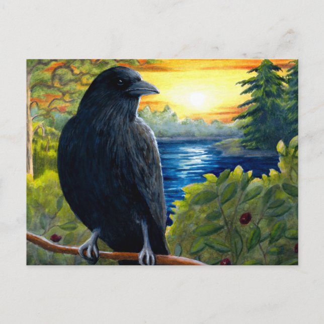 Bird 63 crow postcard (Front)