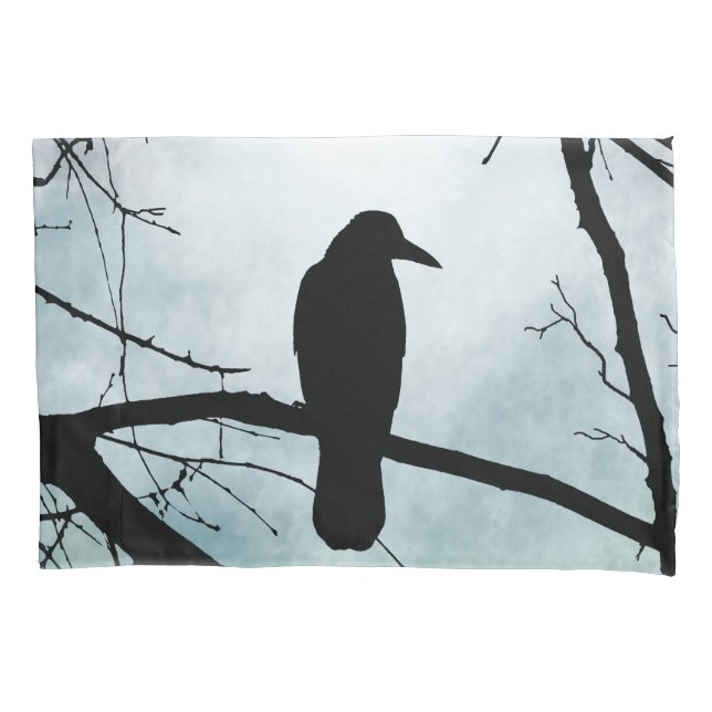 bird 77 Crow Raven Pillow Case (Front)