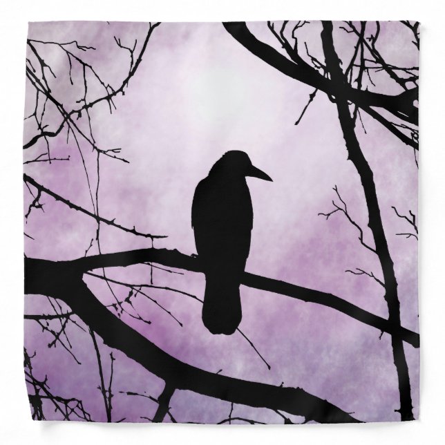 bird 78 Crow Raven Bandana (Front)