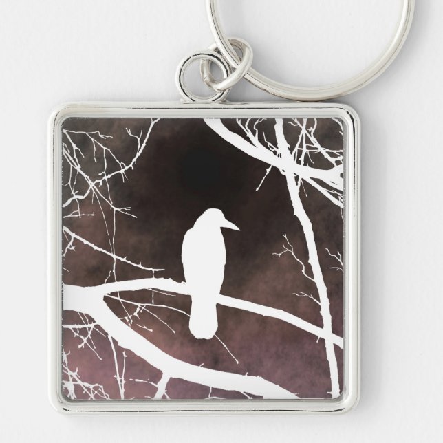 bird 79 Crow Raven Keychain (Front)