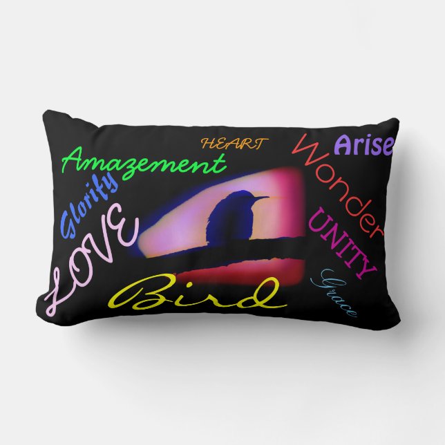 Bird 9 lumbar pillow (Front)