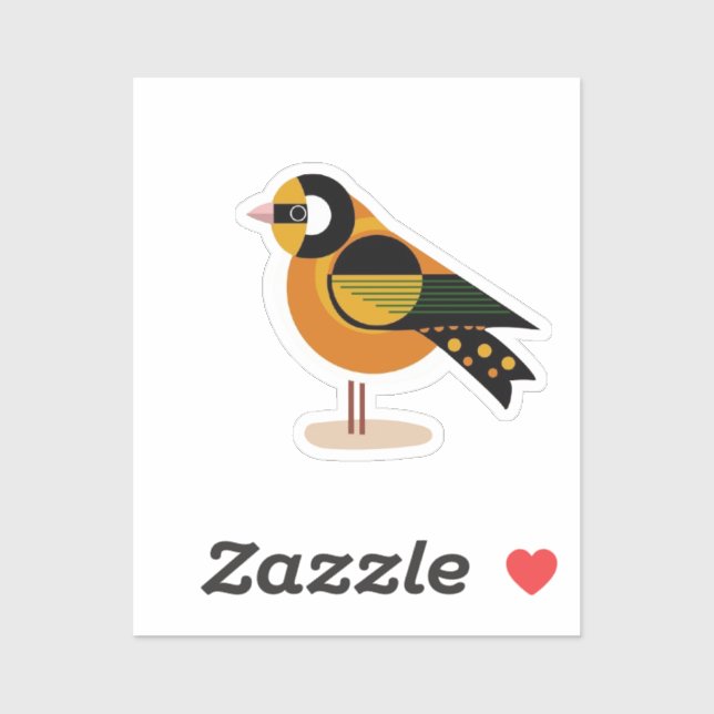 Bird Abstract Drawing Mark Beautiful Sticker (Sheet)