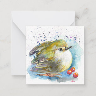 Bird and Berries Note Card