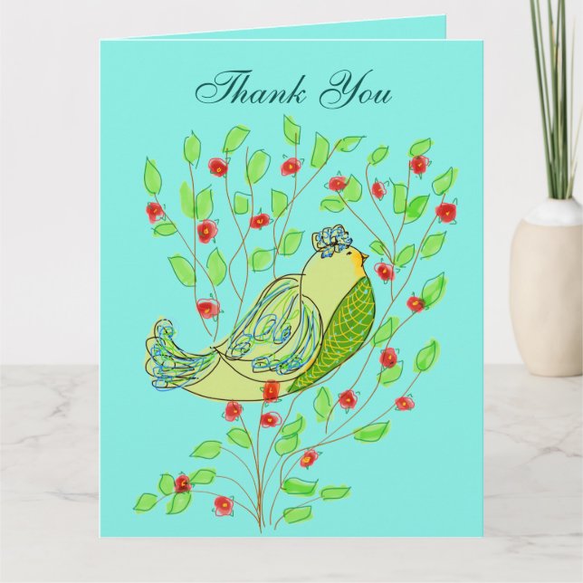 Bird And Blossom Thank You (Front)
