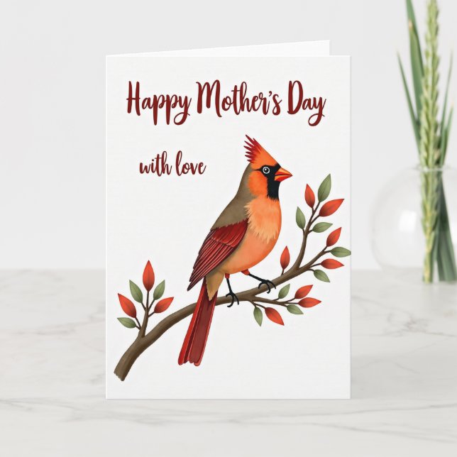 Bird And Branch Mothers Day Card (Front)