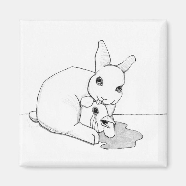 bird and bunny (2/3) (2"x2") magnet (Front)