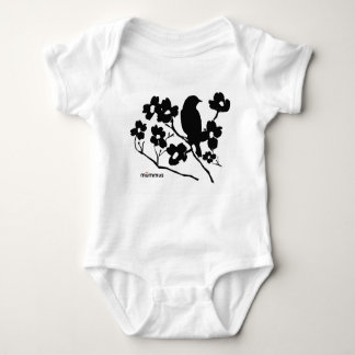 Bird and Dogwood Baby Bodysuit