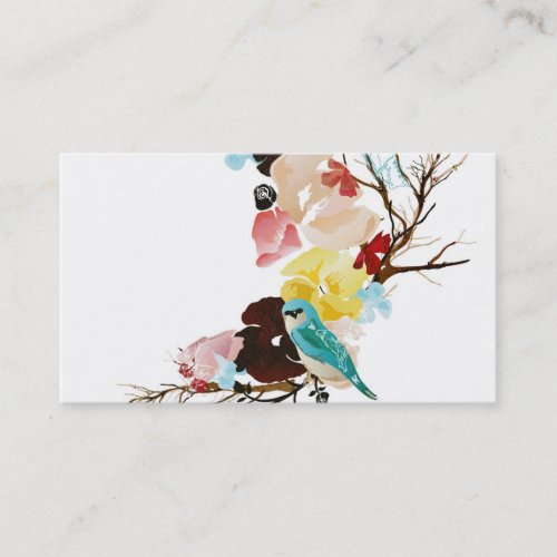 Bird and flowers Business Card
