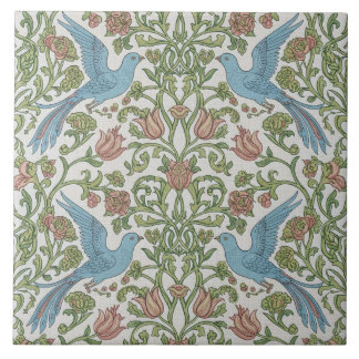 Bird and Flowers Ceramic Tiles