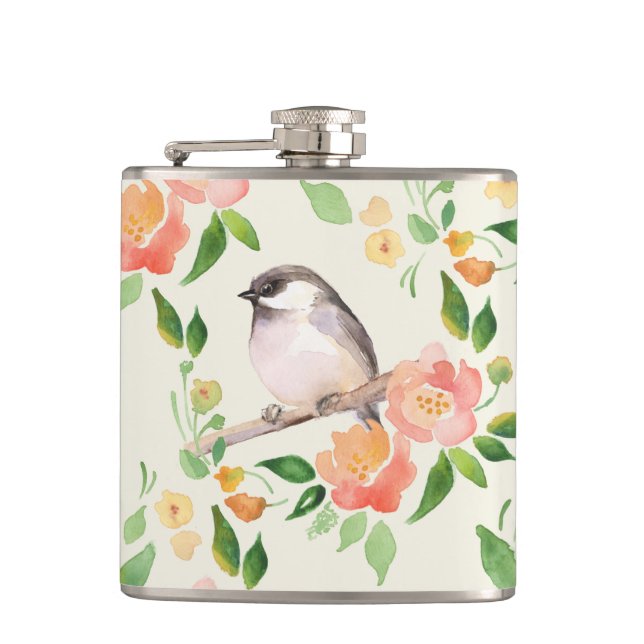 Bird and flowers flask (Front)