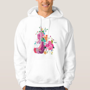 bird and flowers hoodie