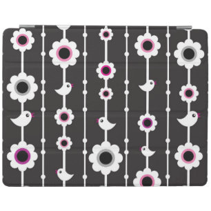 bird and flowers pattern iPad smart cover