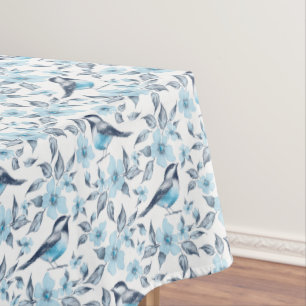 Bird and flowers tablecloth