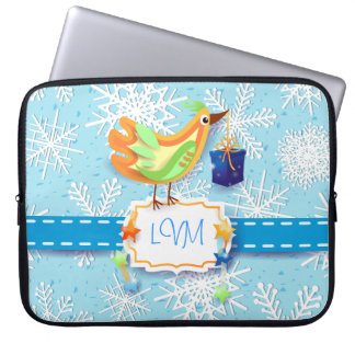 Bird and gift, laptop case