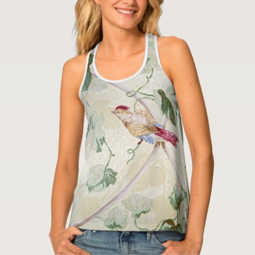 Bird and Green Ivy Tank Top