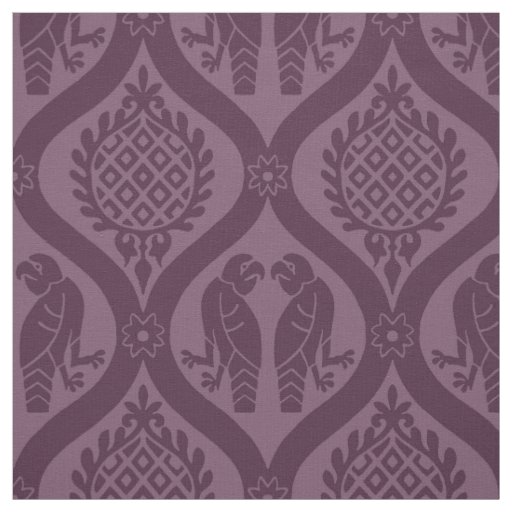 Bird and Pomegranate, Aubergine Fabric