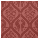 Bird and Pomegranate, Brick Red Fabric