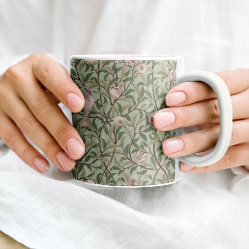 BIRD AND POMEGRANATE IN FIG AND THYME _ MORRIS COFFEE MUG